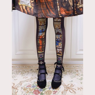 Ruby Rabbit Stained Glass Windows Lolita Style Tights (RR03)
